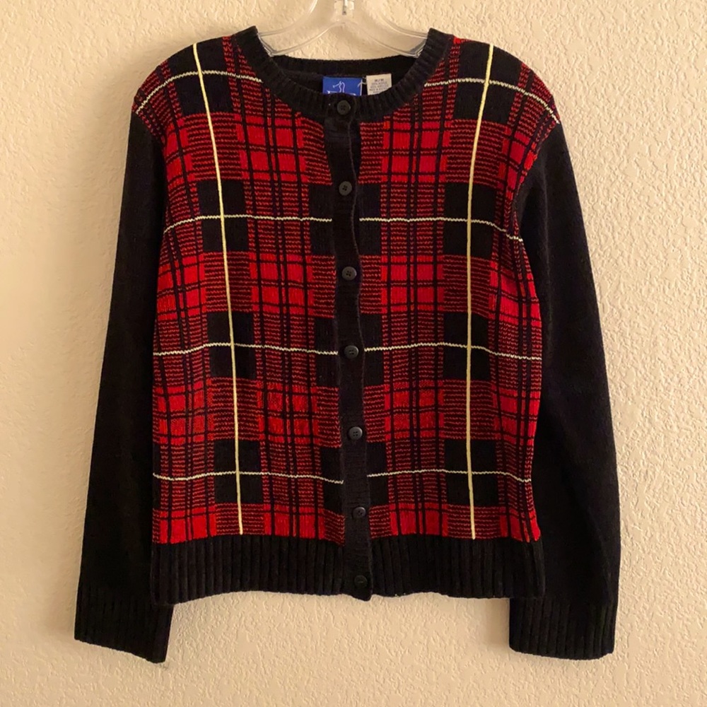 Vintage Plaid Cardigan